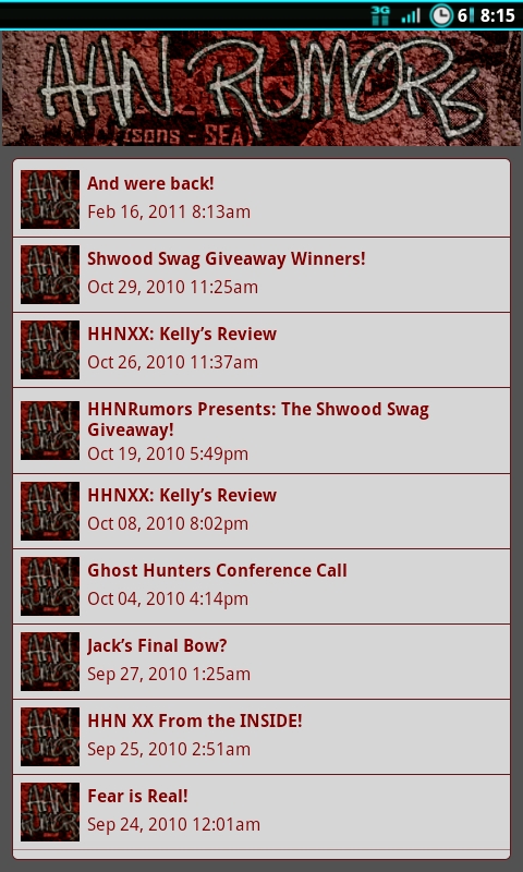 HHNRumors Application